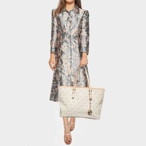 Michael Kors Beige Monogram Tote